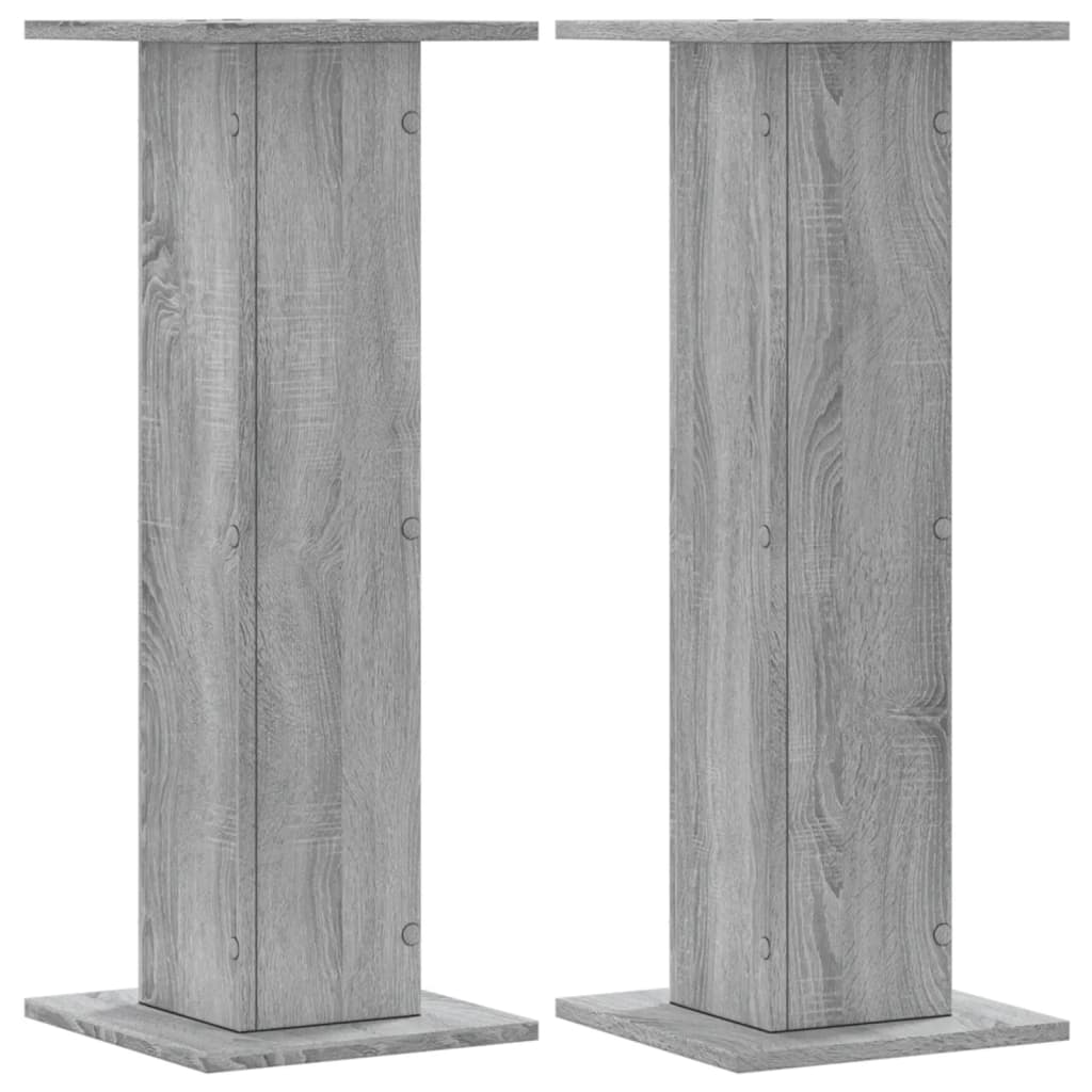 vidaXL Supports pour plantes 2 pcs sonoma gris bois d'ingénierie