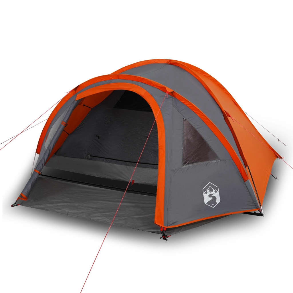 vidaXL Tente de camping à dôme 4 personnes orange imperméable