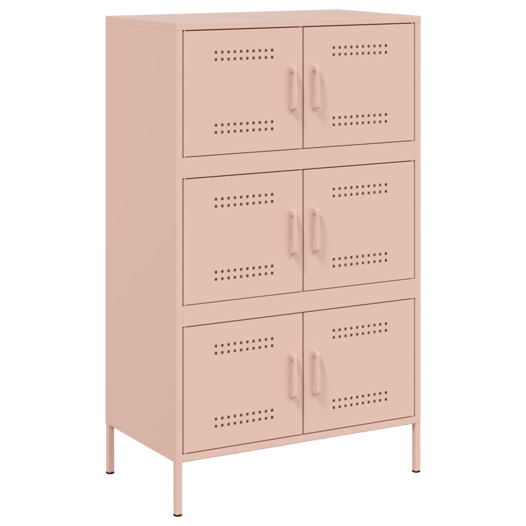 vidaXL Buffet haut rose 68x39x113 cm acier