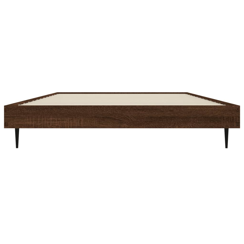 vidaXL Cadre de lit sans matelas chêne marron 100x200 cm