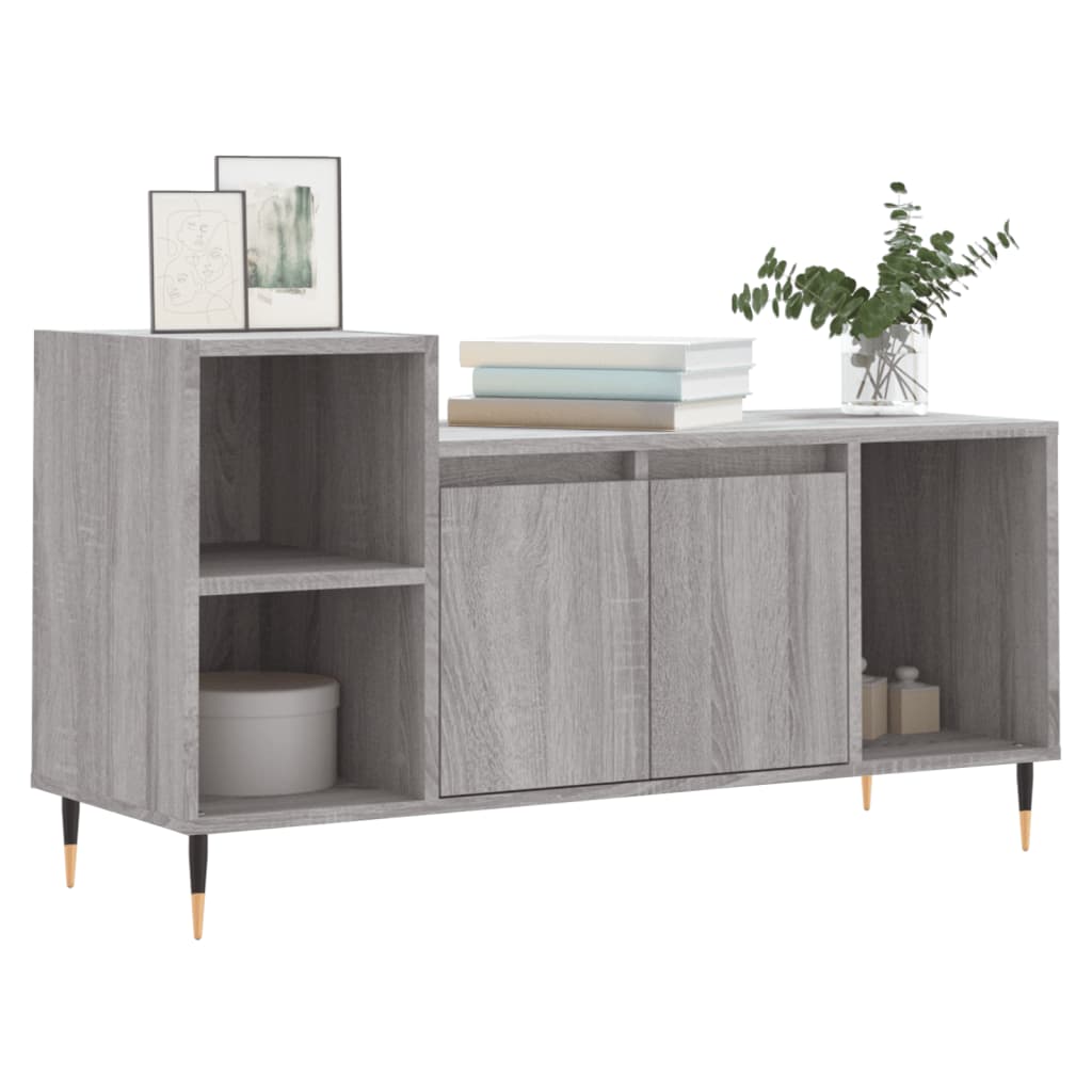 vidaXL Meuble TV Sonoma gris 100x35x55 cm Bois d'ingénierie