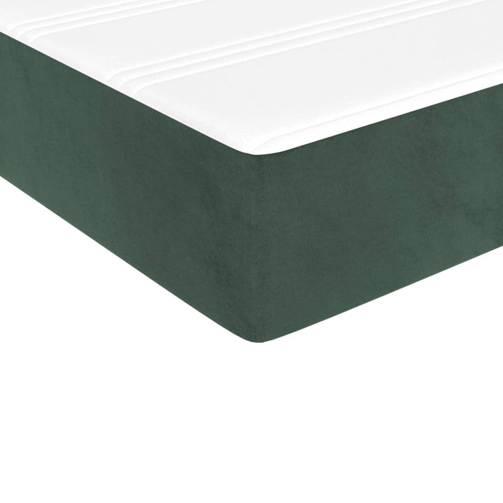 vidaXL Matelas de lit à ressorts ensachés Vert foncé 140x190x20 cm