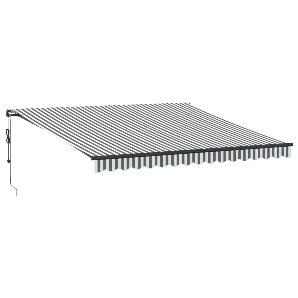 vidaXL Auvent rétractable automatique anthracite et blanc 400x300 cm