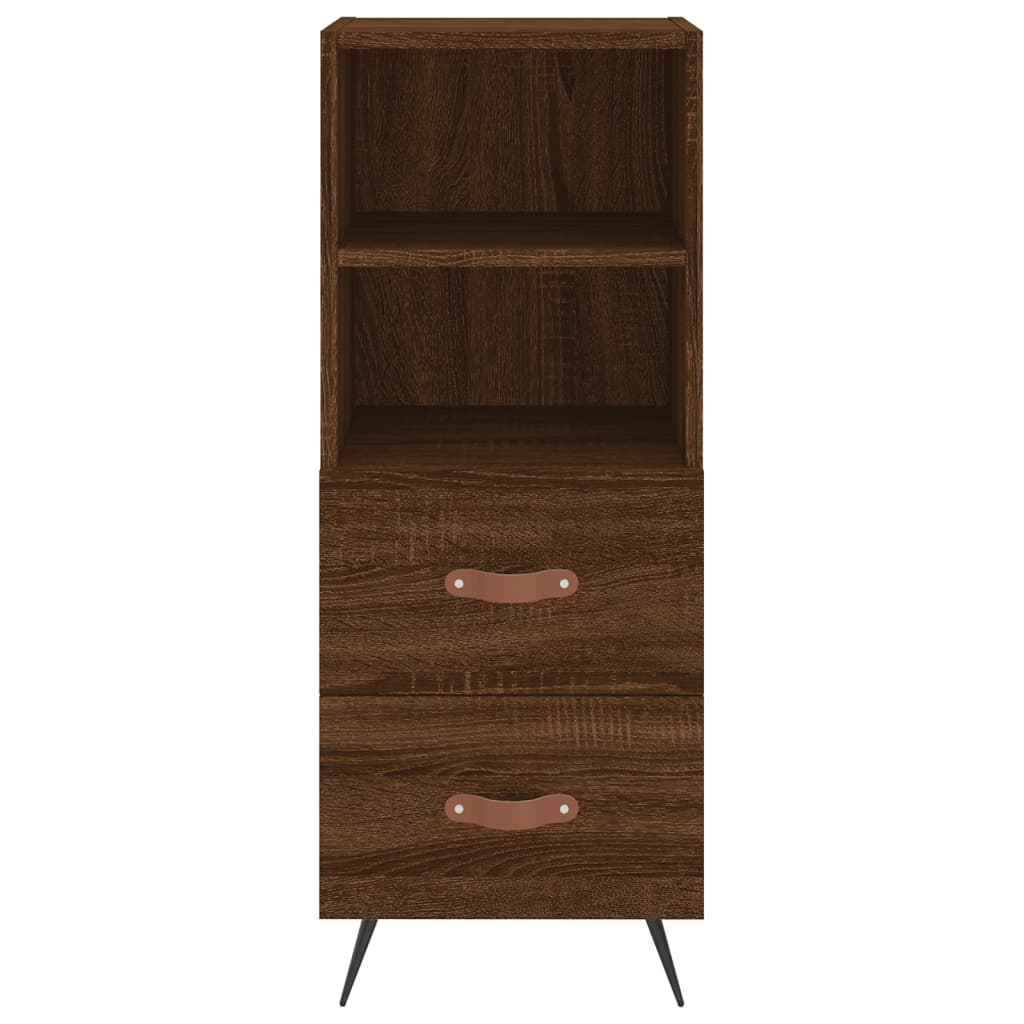 vidaXL Buffet Chêne marron 34,5x34x90 cm Bois d'ingénierie