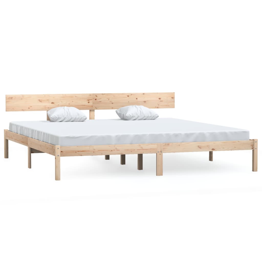 vidaXL Cadre de lit sans matelas bois massif 200x200 cm