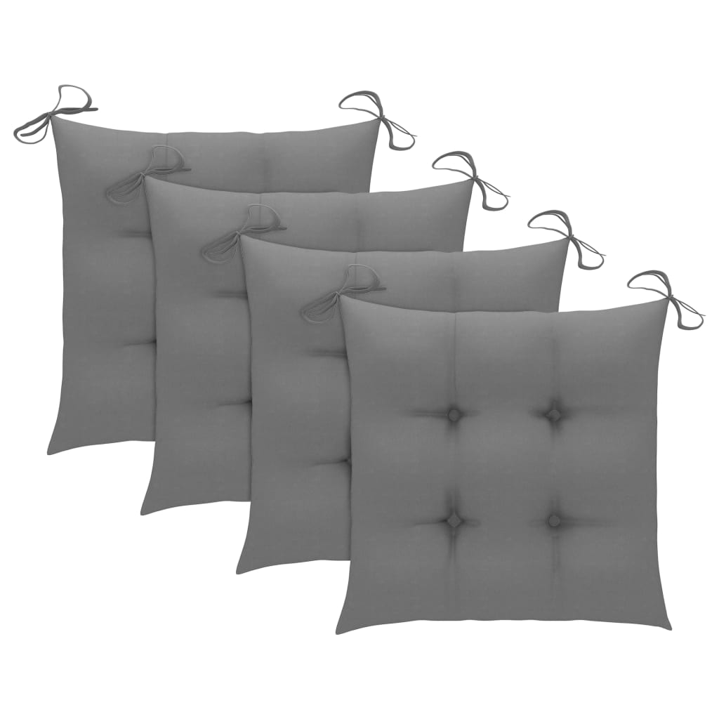 vidaXL Ensemble à manger d'extérieur pliable 5pcs avec coussins Bambou