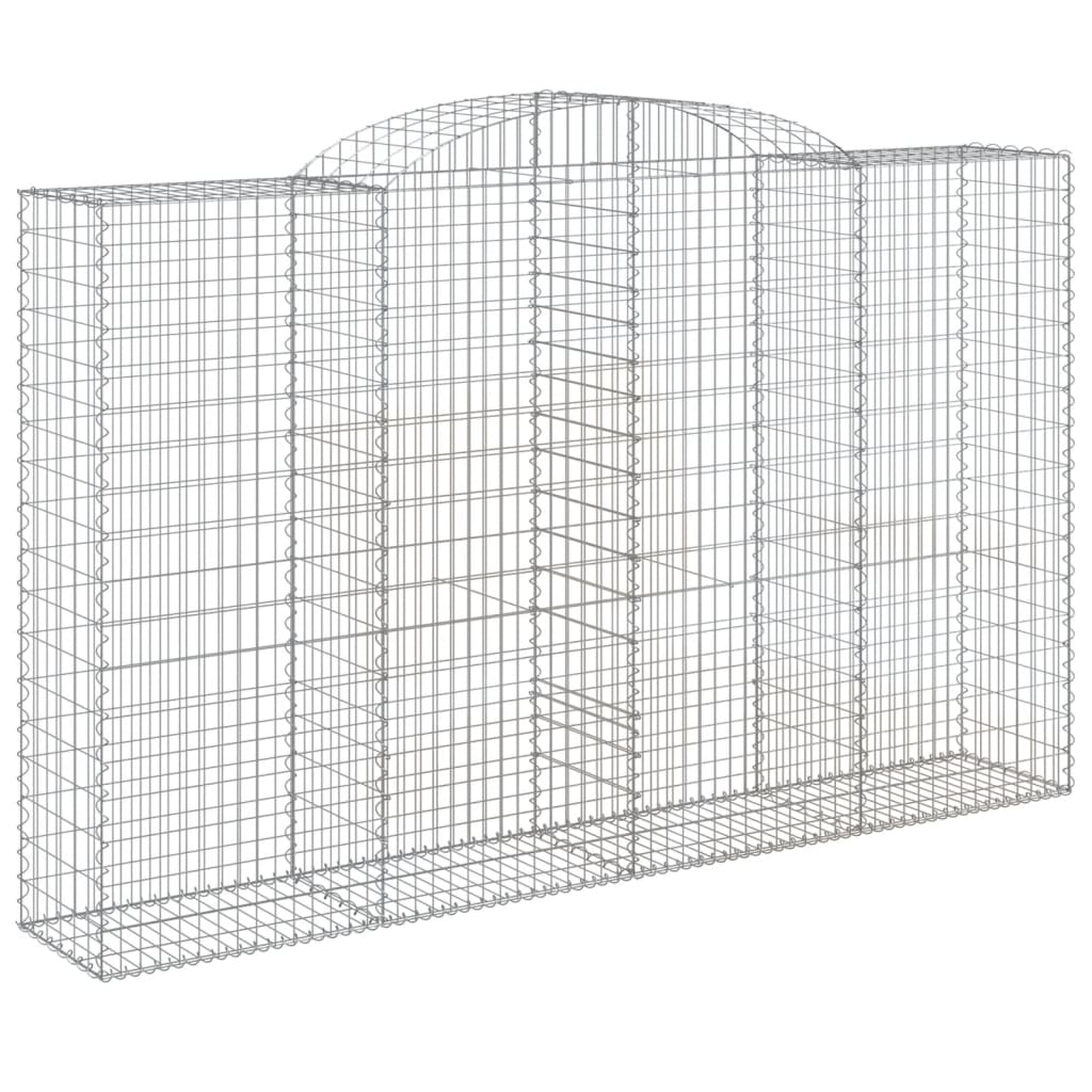 vidaXL Paniers à gabions arqués 13 pcs 300x50x180/200 cm fer galvanisé