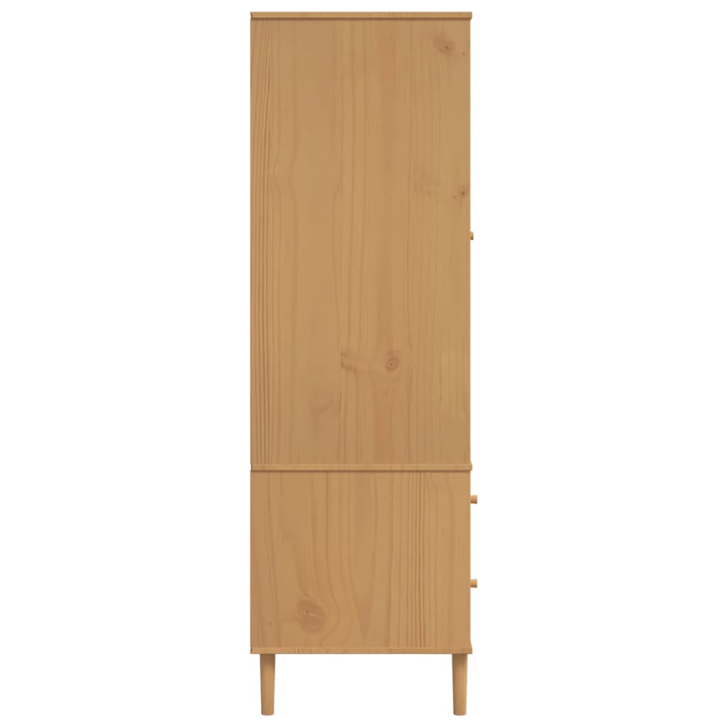 vidaXL Garde-robe SENJA aspect rotin marron bois massif de pin