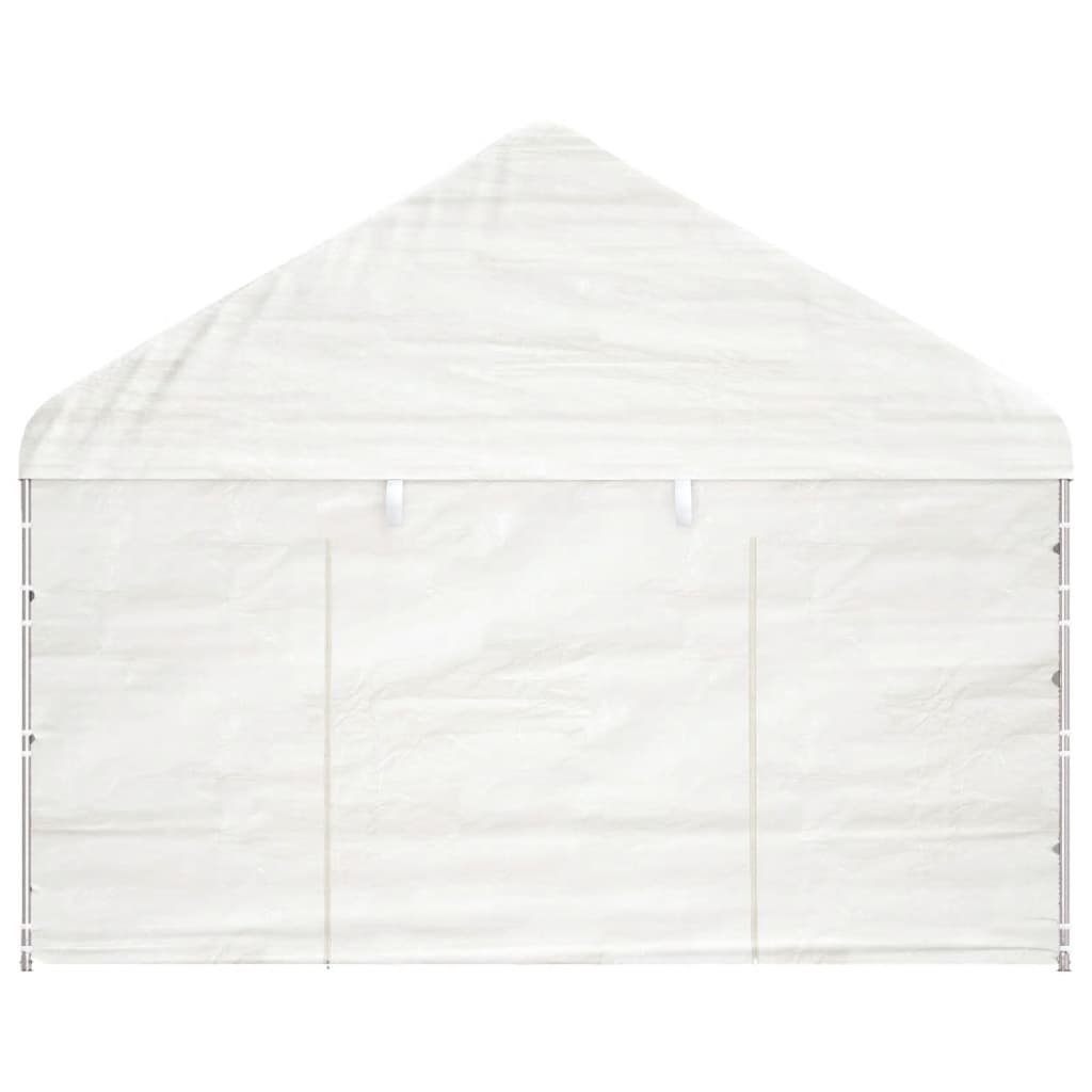 vidaXL Belvédère avec toit blanc 8,92x4,08x3,22 m polyéthylène