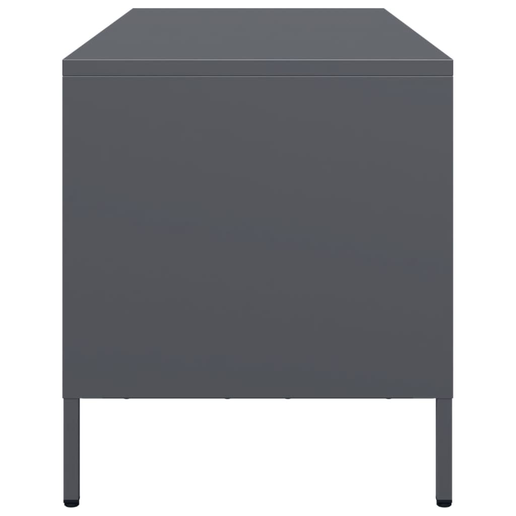 vidaXL Meuble TV anthracite 68x39x43,5 cm acier laminé à froid