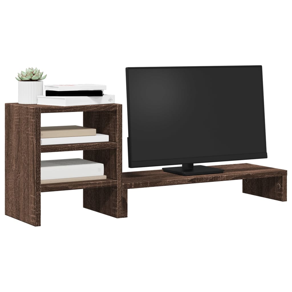 vidaXL Support de moniteur et organisateur de bureau bois d'ingénierie