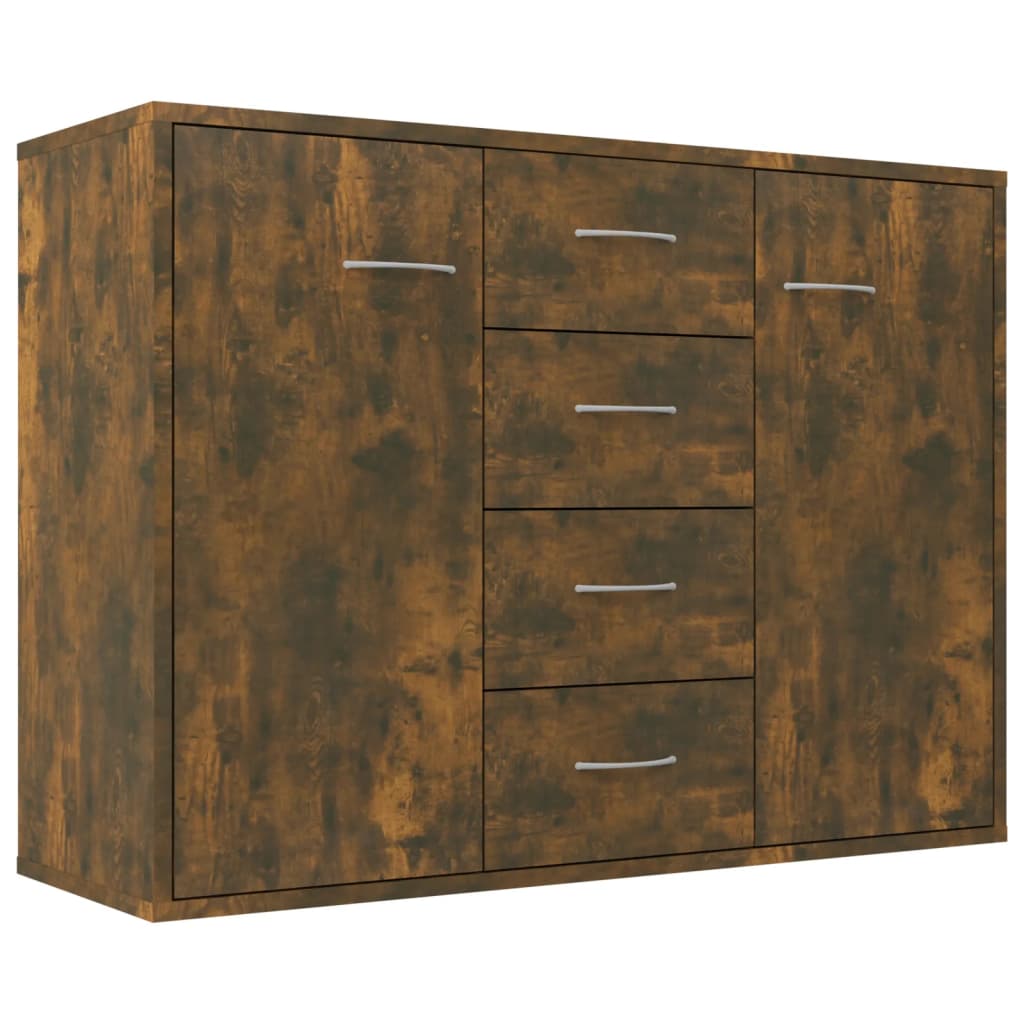 vidaXL Buffet Chêne fumé 88x30x65 cm Bois d'ingénierie