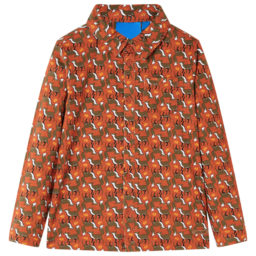 Chemise pour enfants rouillé clair 128