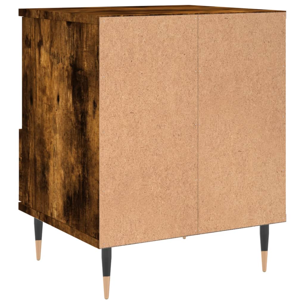 vidaXL Table de chevet chêne fumé 40x35x50 cm bois d’ingénierie