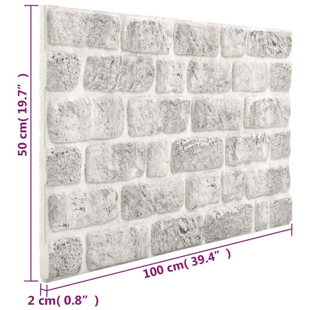 Panneaux muraux 3D au design de brique marron 10 pcs EPS