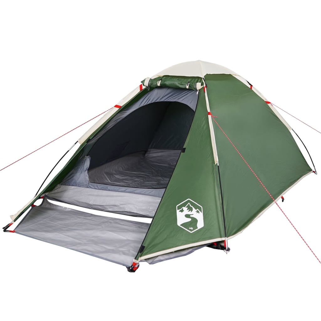 vidaXL Tente de camping à dôme 2 personne vert imperméable