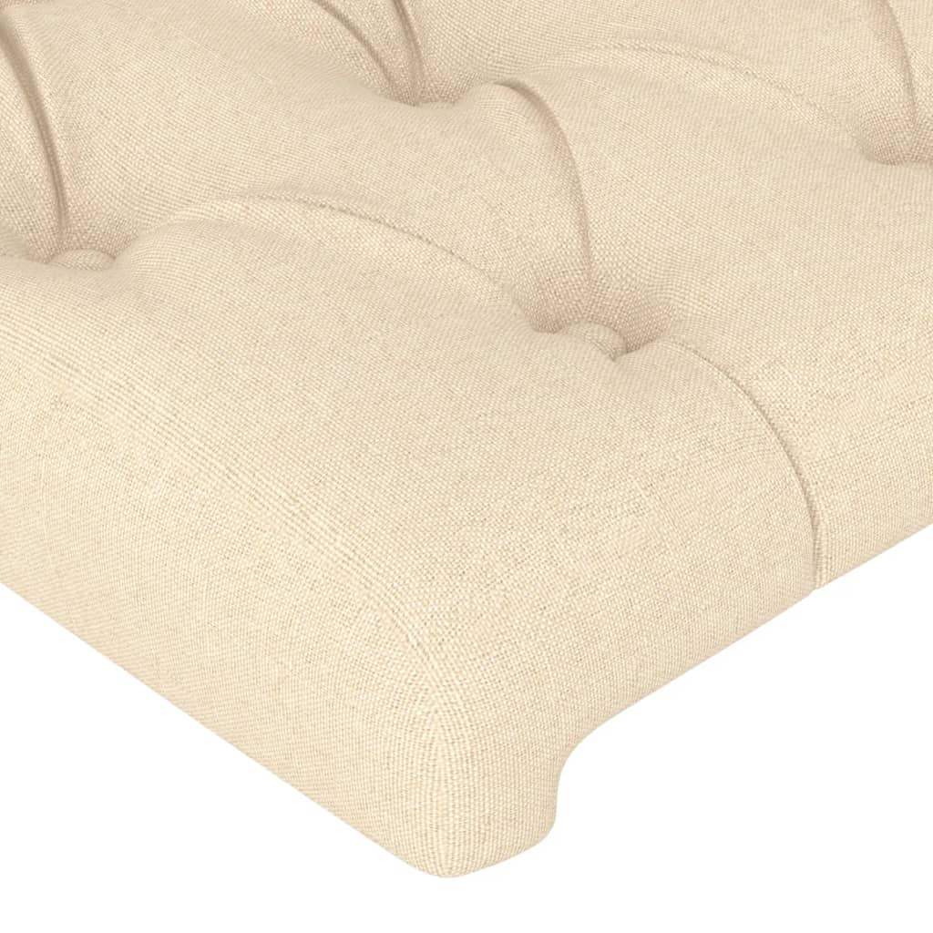 vidaXL Têtes de lit 2 pcs Crème 90x7x78/88 cm Tissu