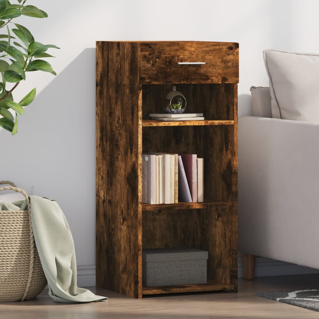 vidaXL Buffet chêne fumé 40x42,5x93 cm bois d'ingénierie