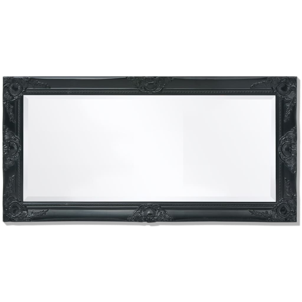 vidaXL Miroir mural style baroque 100x50 cm noir