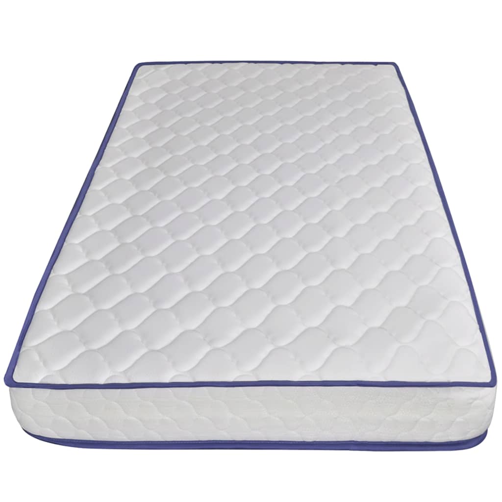 vidaXL Lit avec matelas à mémoire de forme Noir Similicuir 180x200 cm