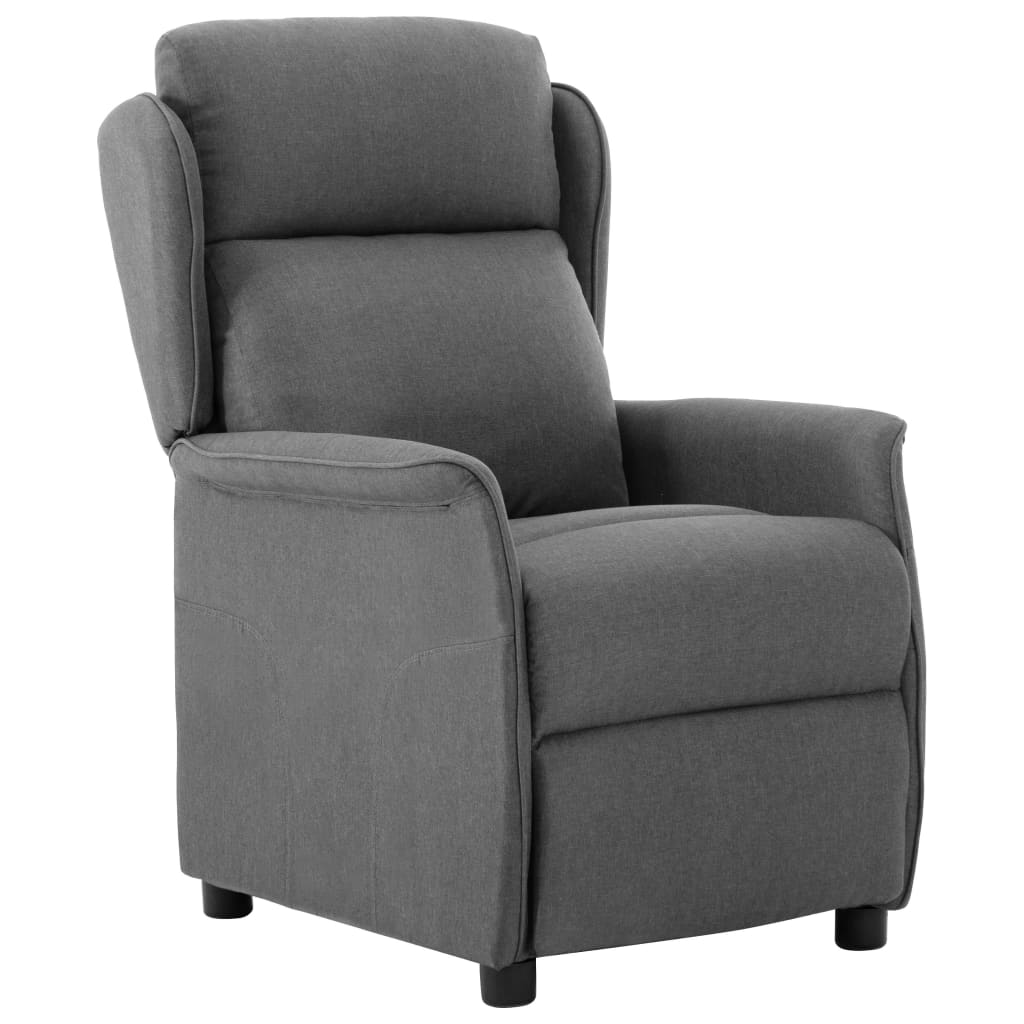 vidaXL Fauteuil inclinable Gris clair Tissu