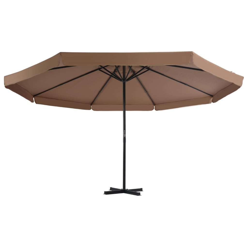 vidaXL Parasol de jardin avec base portable taupe