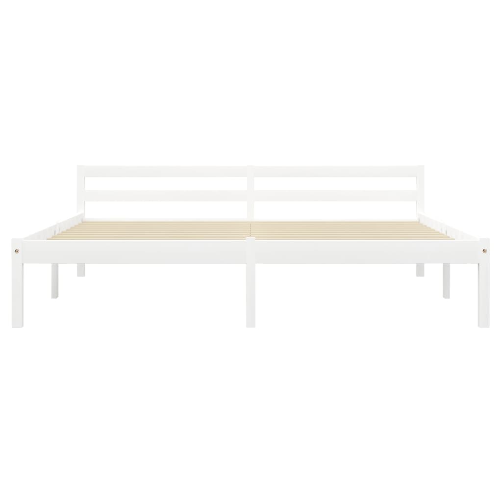 vidaXL Cadre de lit sans matelas blanc bois massif de pin 180x200 cm