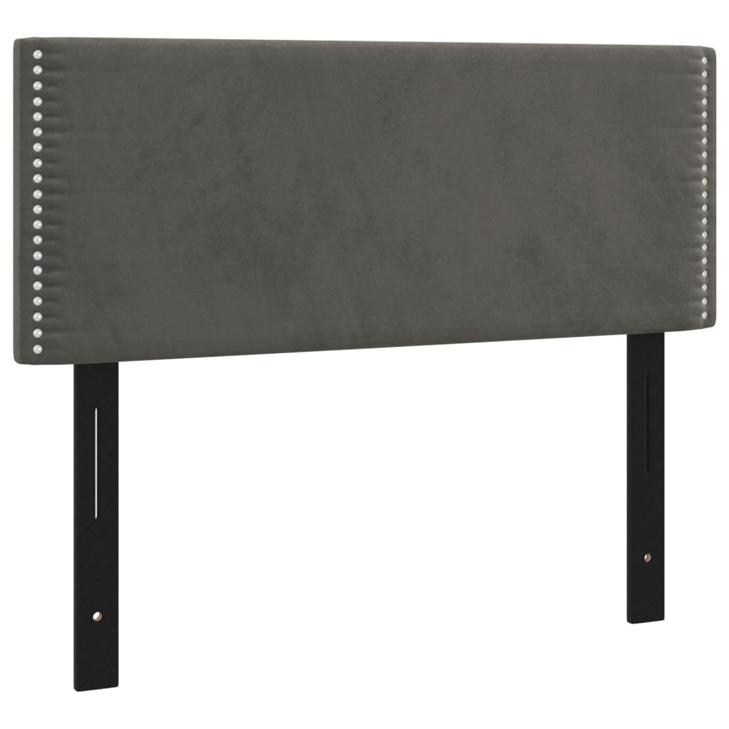 vidaXL Tête de lit gris foncé 100x5x78/88 cm velours