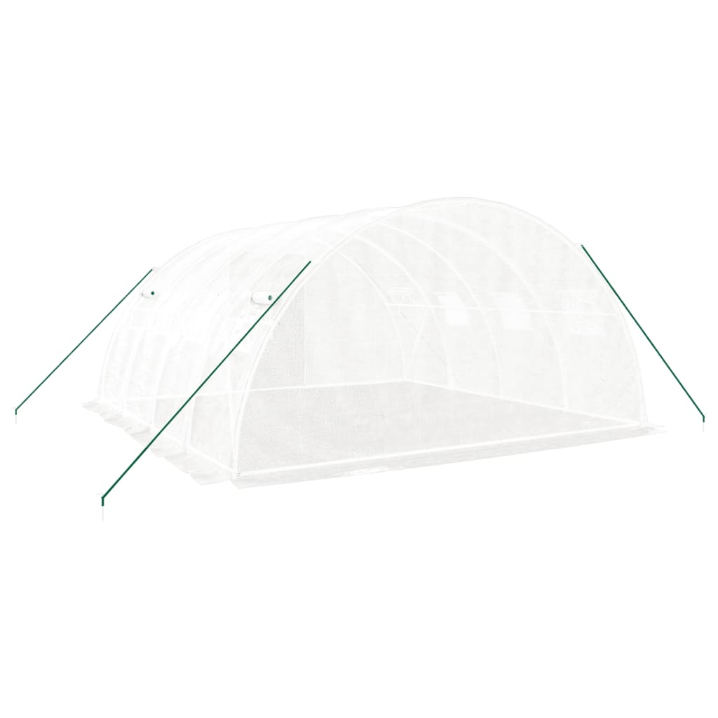 vidaXL Serre avec cadre en acier blanc 16 m² 4x4x2 m