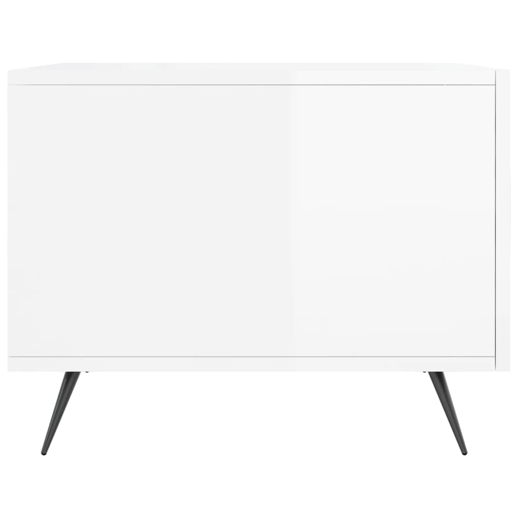 vidaXL Tables basses 2 pcs blanc brillant 50x50x40cm bois d'ingénierie