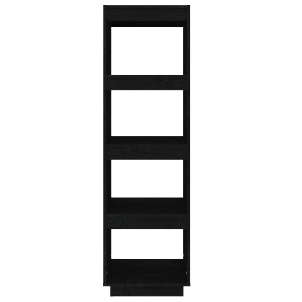 vidaXL Bibliothèque/Séparateur de pièce Noir 40x35x135 cm Pin massif