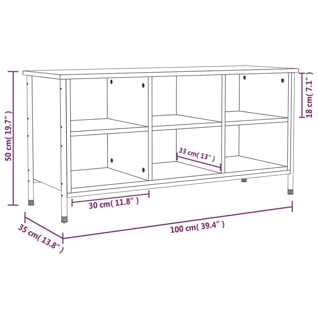 vidaXL Armoire à chaussures noir 100x35x50 cm bois d'ingénierie