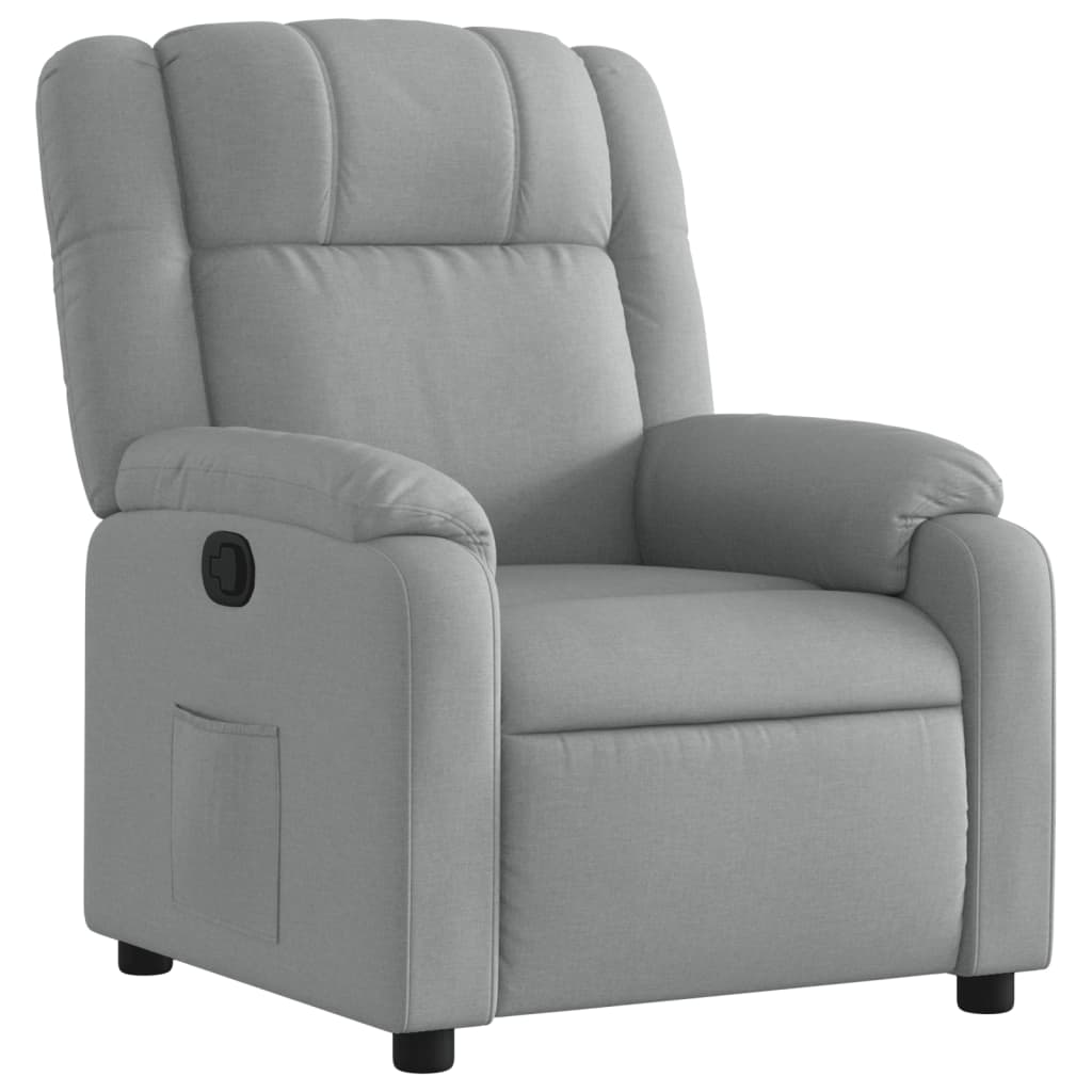 vidaXL Fauteuil inclinable Gris clair Tissu