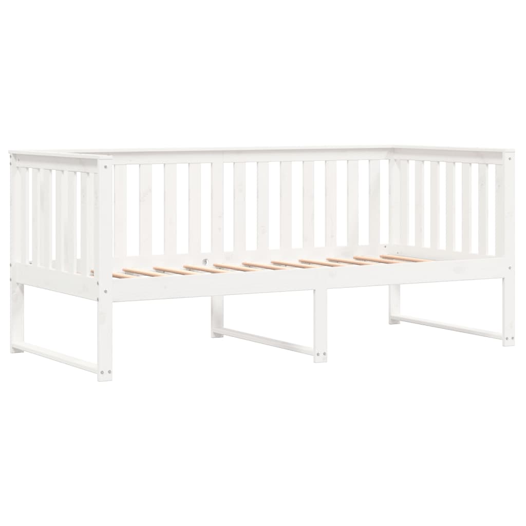 vidaXL Lit de jour sans matelas blanc 90x200 cm bois de pin massif