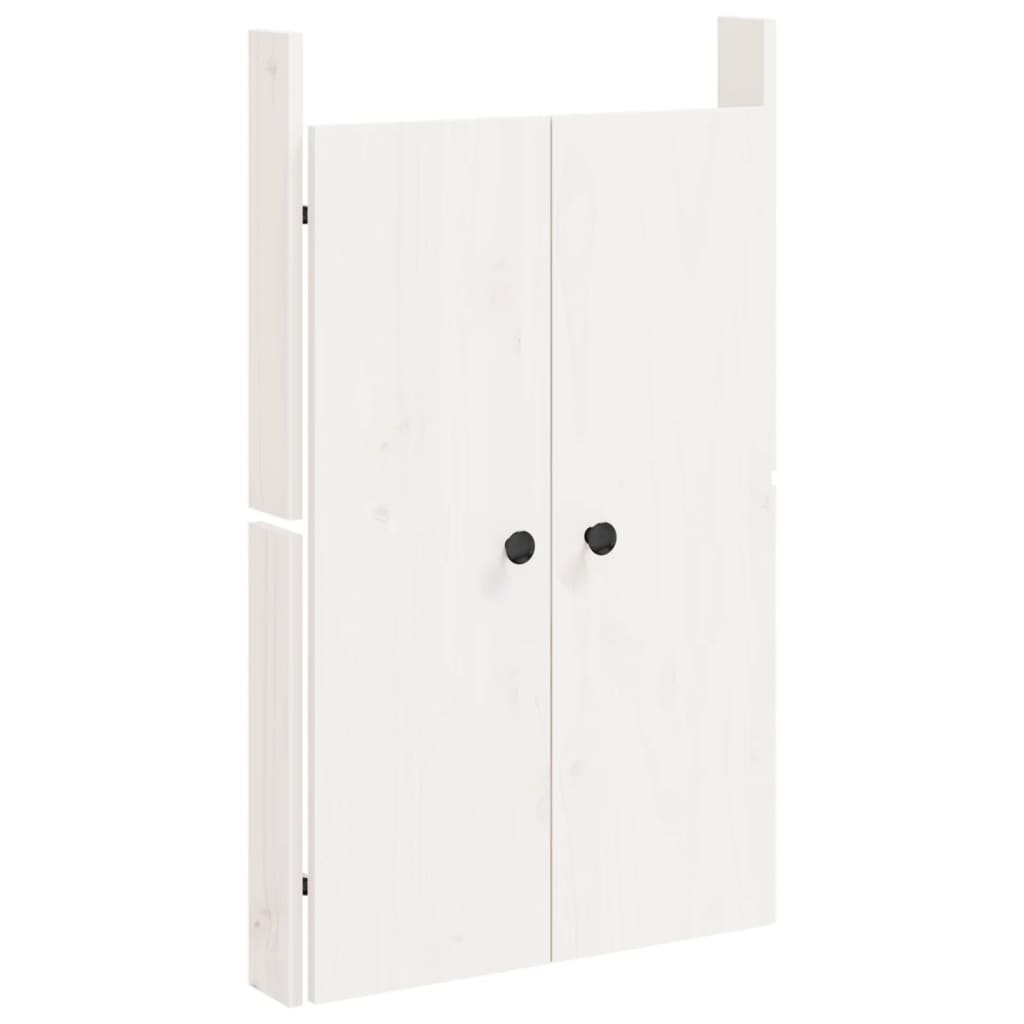 vidaXL Portes de cuisine d'extérieur blanc 50x9x82 cm bois pin massif