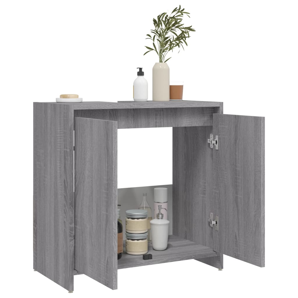 vidaXL Armoire de bain Sonoma gris 60x33x61 cm Bois d'ingénierie