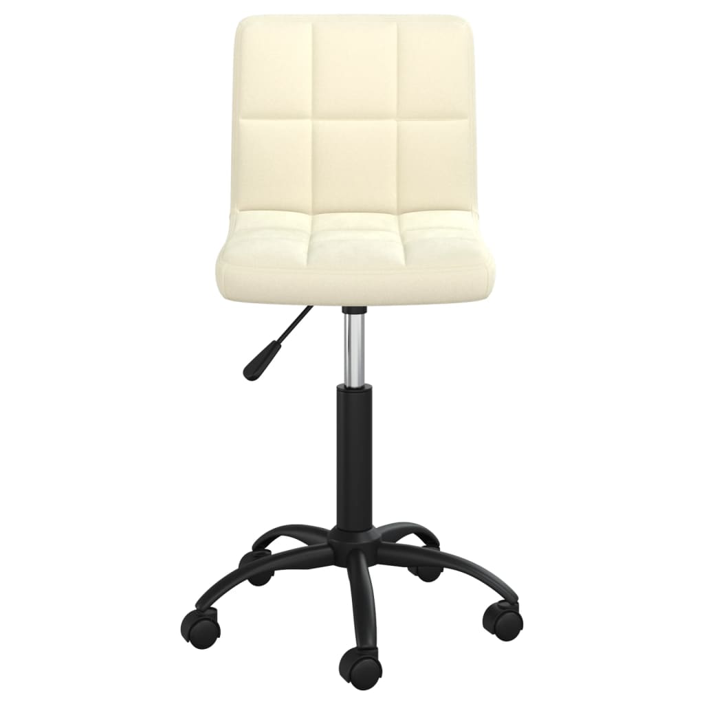 vidaXL Chaise pivotante de salle à manger Crème Velours