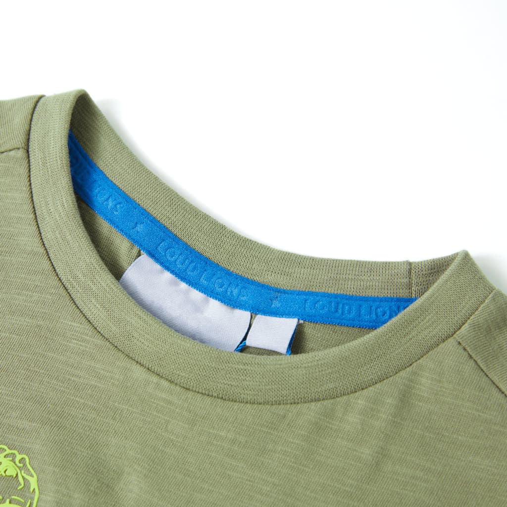 T-shirt pour enfants à manches courtes kaki clair 116