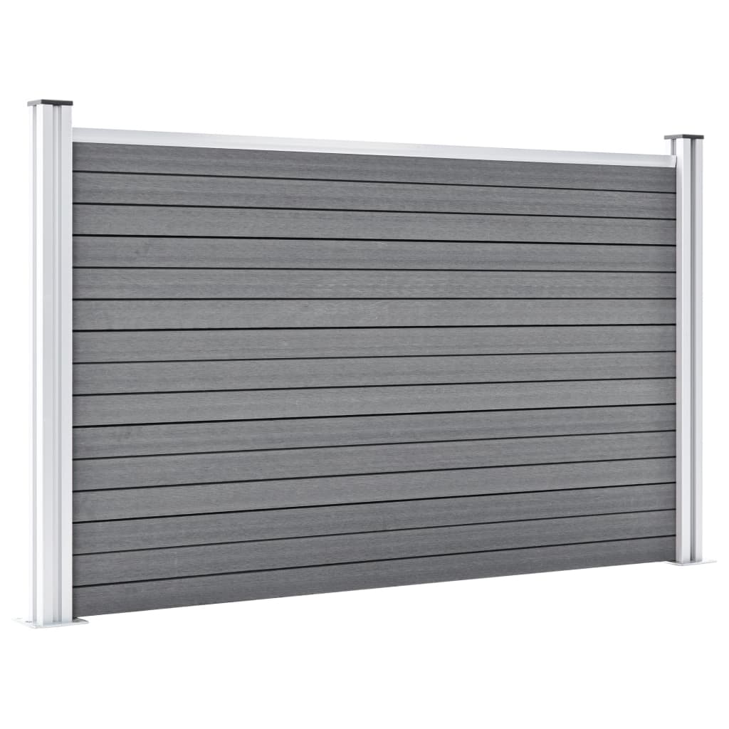 vidaXL Clôture de jardin WPC 699x106 cm Gris