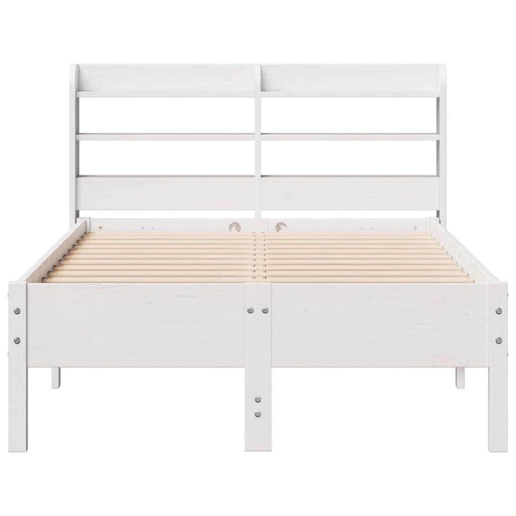 vidaXL Cadre de lit sans matelas blanc 75x190 cm bois de pin massif