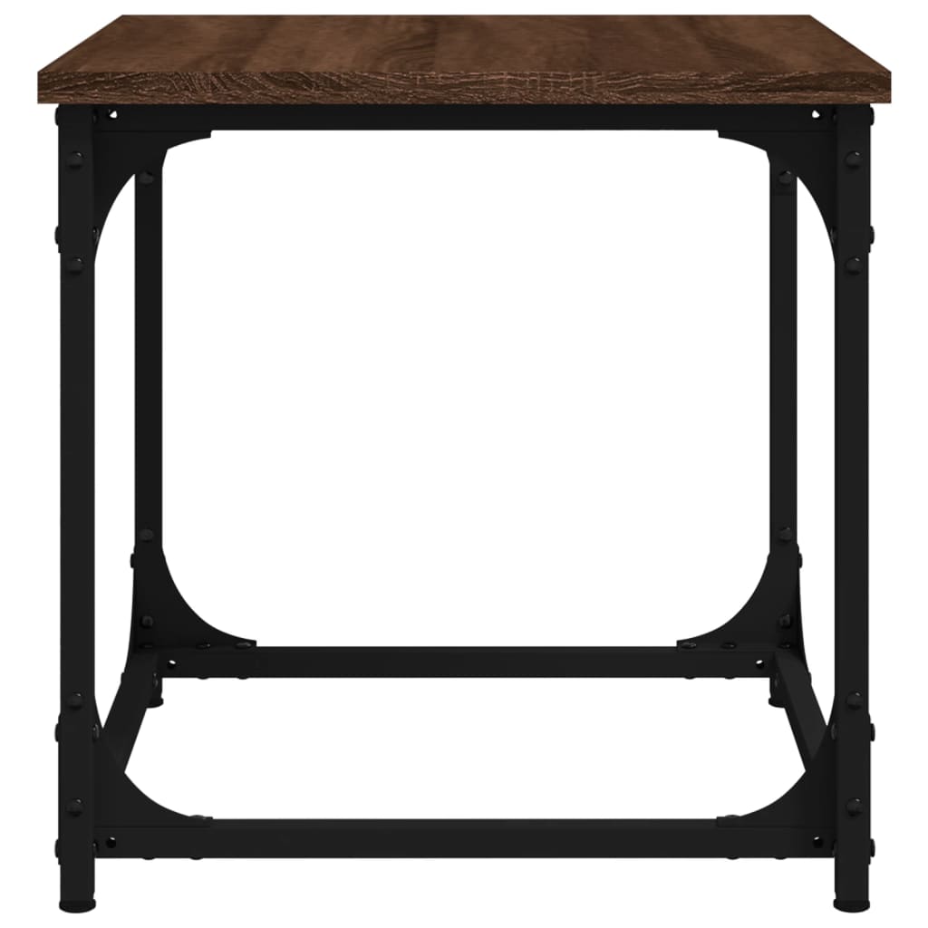 vidaXL Table d'appoint Chêne marron 40x40x40 cm Bois d'ingénierie