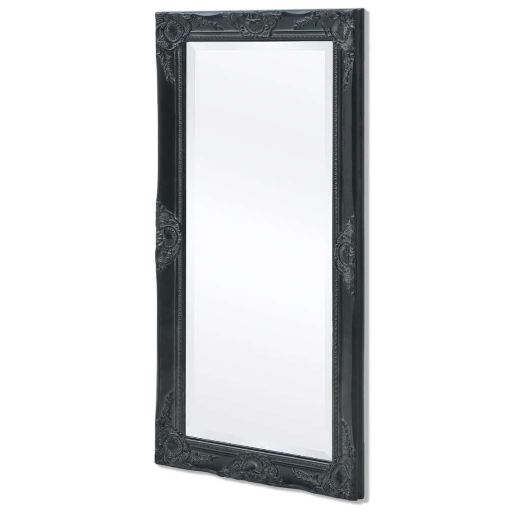 vidaXL Miroir mural style baroque 100x50 cm noir