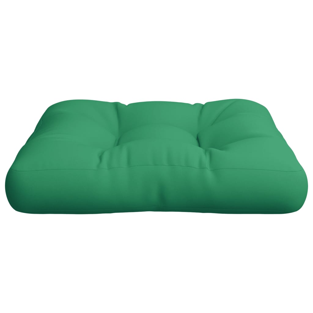 vidaXL Coussin de palette vert 58x58x10 cm tissu