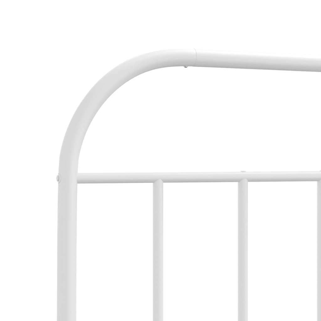 vidaXL Tête de lit métal blanc 120 cm