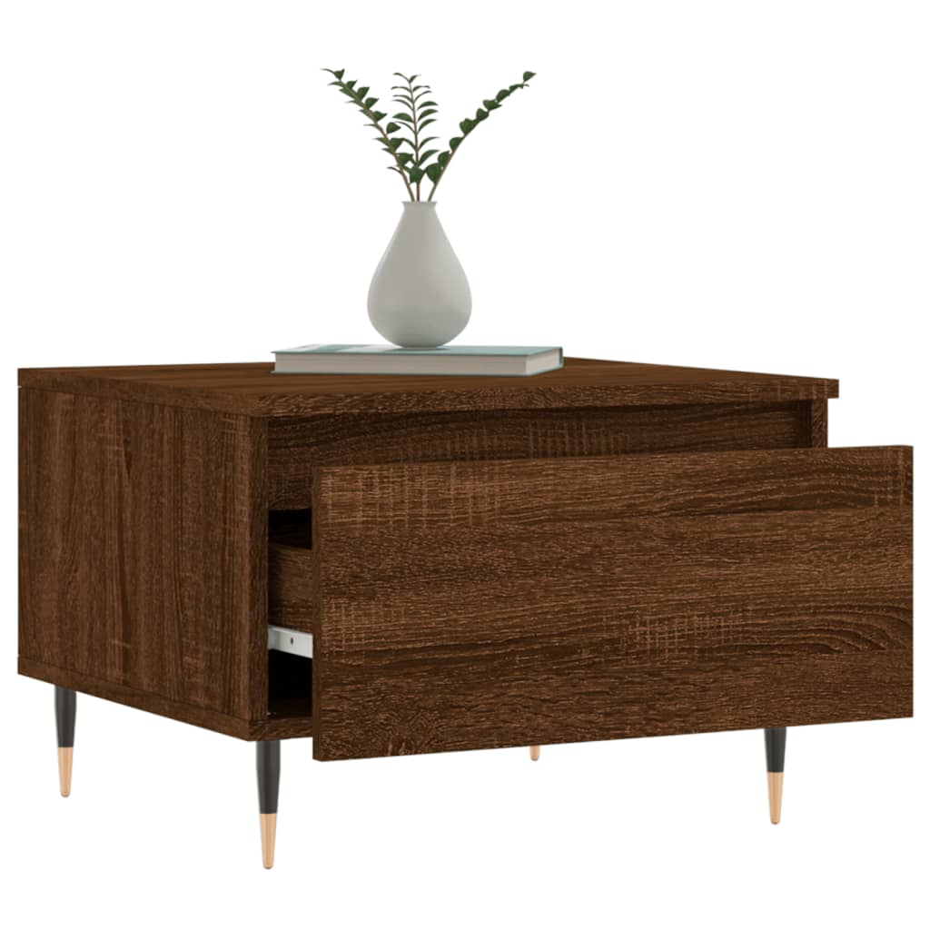 vidaXL Table basse chêne marron 50x46x35 cm bois d'ingénierie