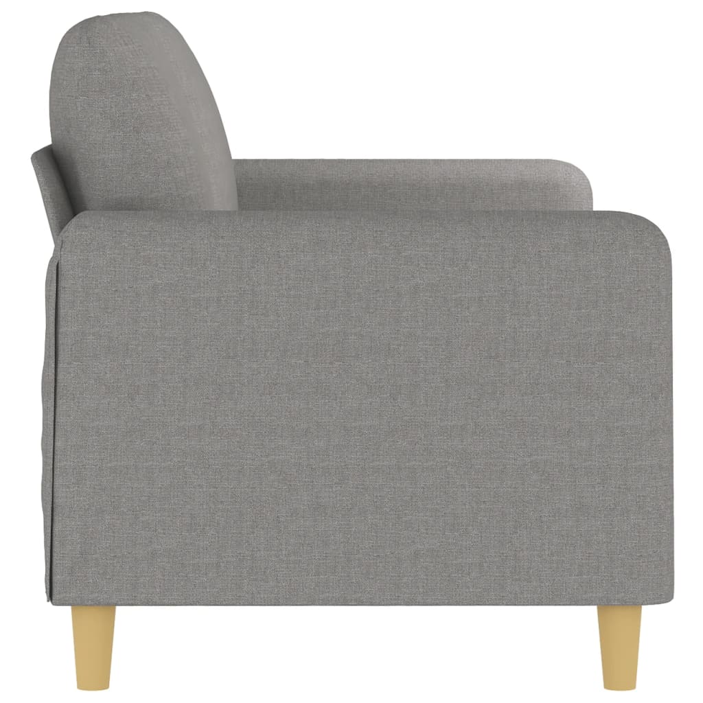 vidaXL Canapé à 2 places Gris clair 140 cm Tissu