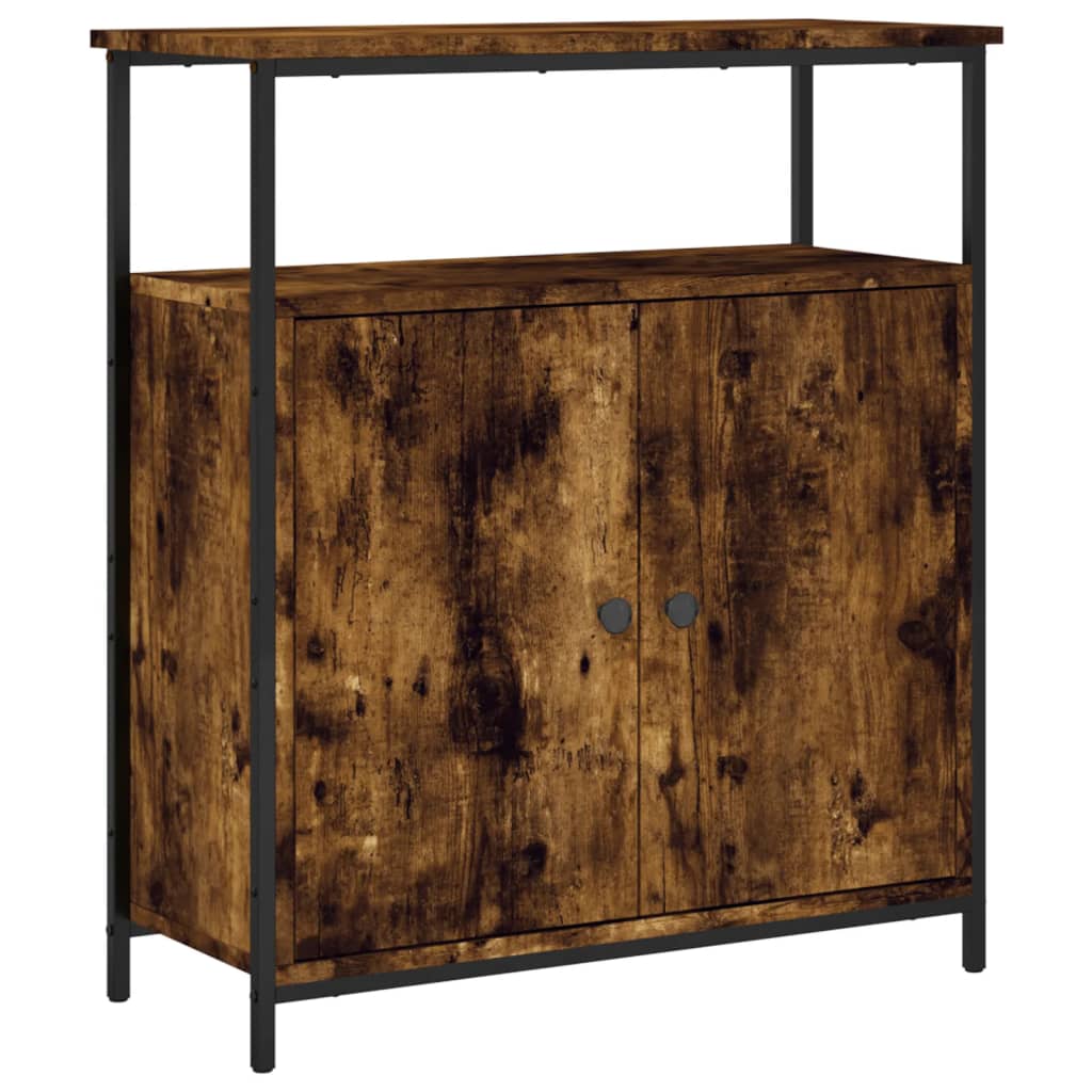 vidaXL Buffet chêne fumé 70x30x80 cm bois d'ingénierie