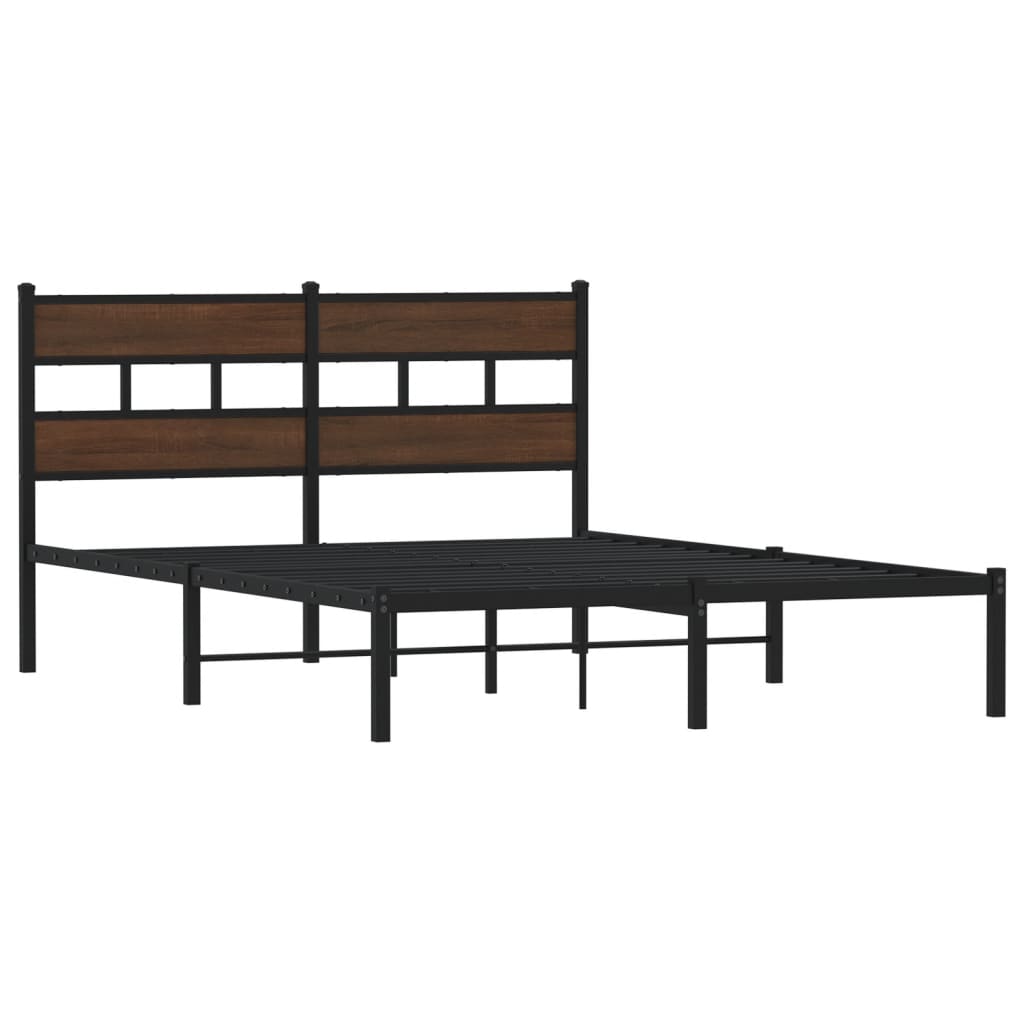 vidaXL Cadre de lit sans matelas avec tête de lit 140x190 cm