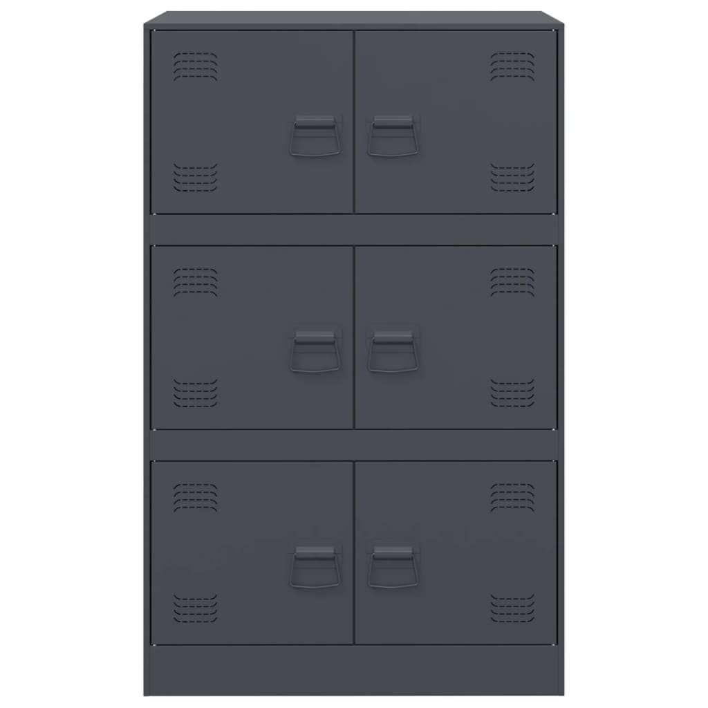 vidaXL Buffet anthracite 67x39x107 cm acier