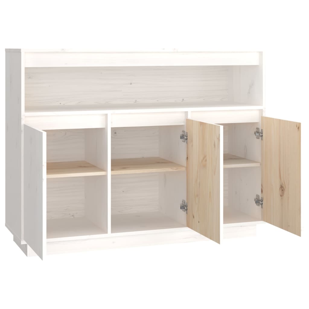 vidaXL Buffet Blanc 104,5x34x80 cm Bois massif de pin